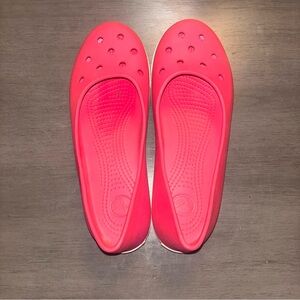 CROCS Bright Pink Women's Flats size 11